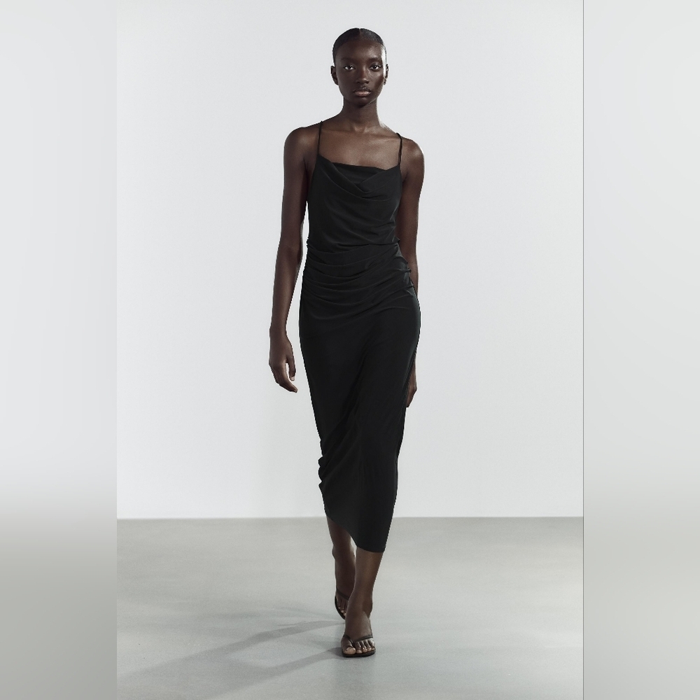 Zara Women's Dress Black Size M Cocktail DRESS , EVENING,  NWT